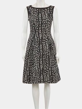MaxMara Studio Polka Dot Dress Black Flare size 6